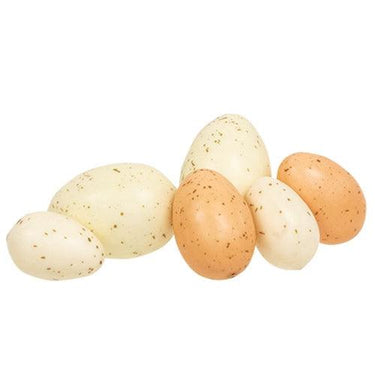 6 Set Natural Speckled Eggs in Bag - The Fox Decor